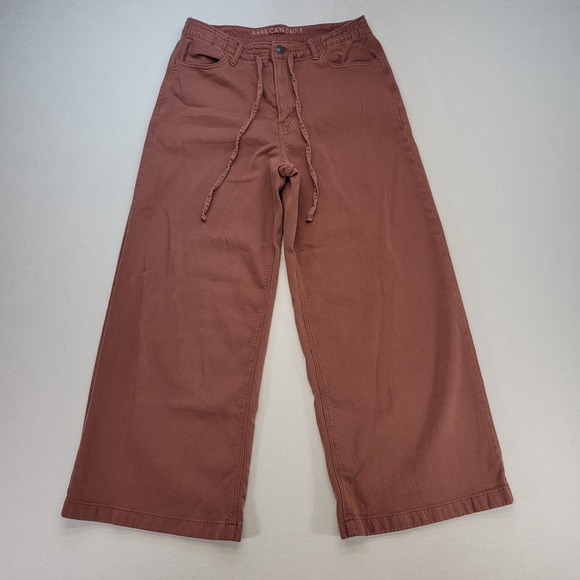 American Eagle Outfitters Pants - American Eagle Pants Womens 6 Short Pink Ultra Wide Leg Baggy High Rise